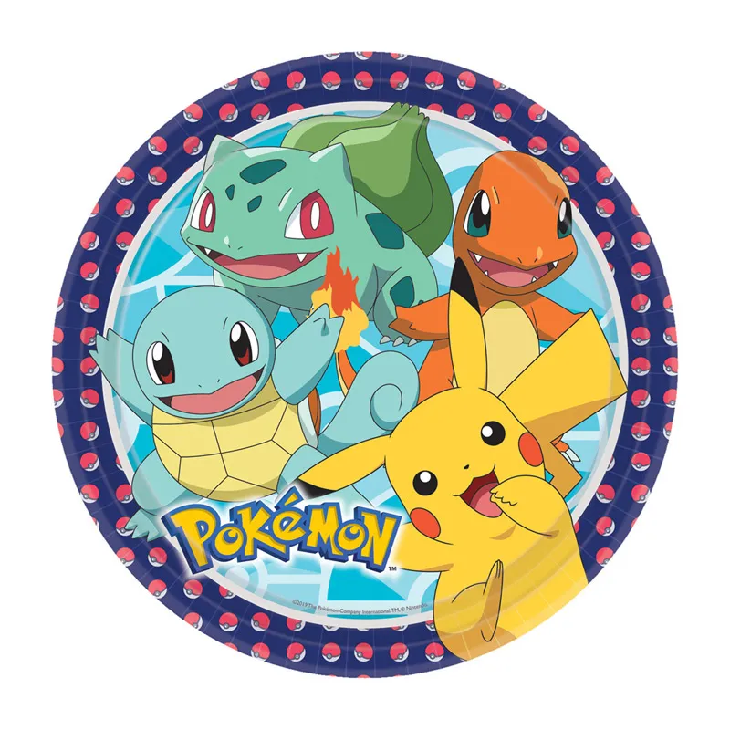assiette-carton-pokemon assiette carton pokemon anniversaire enfant