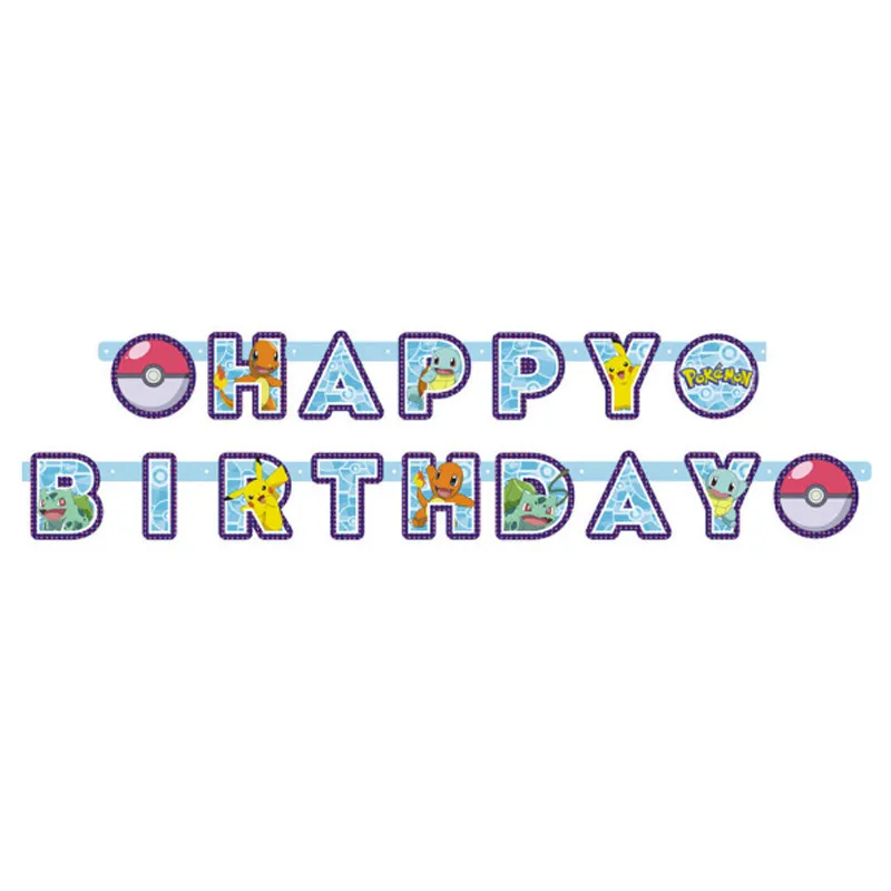 guirlande-anniversaire-pokemon guirlande pokemon anniversaire enfant