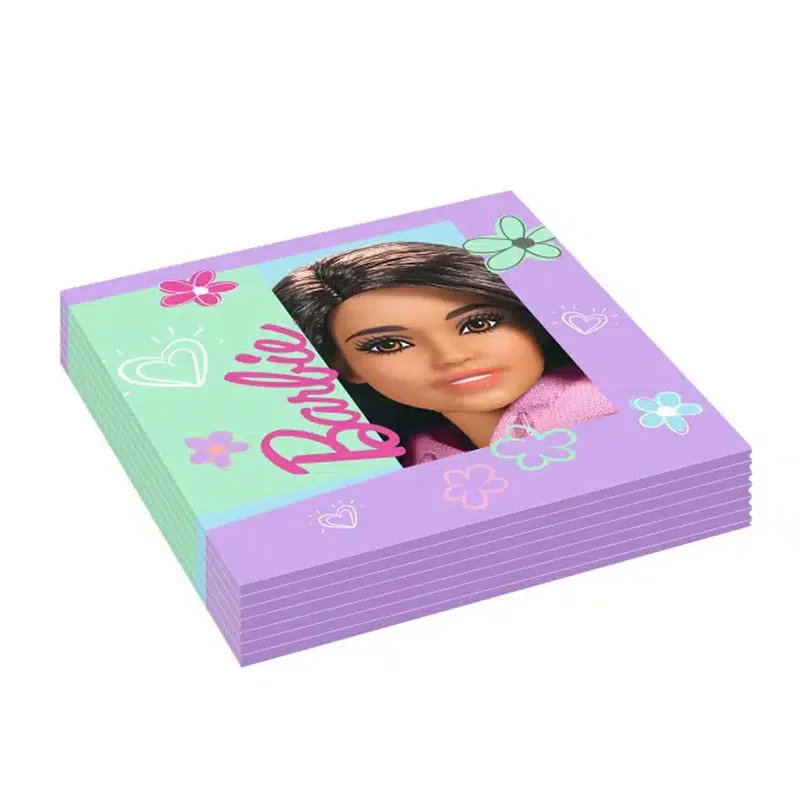 serviette-papier-barbie serviette papier barbie anniversaire enfant